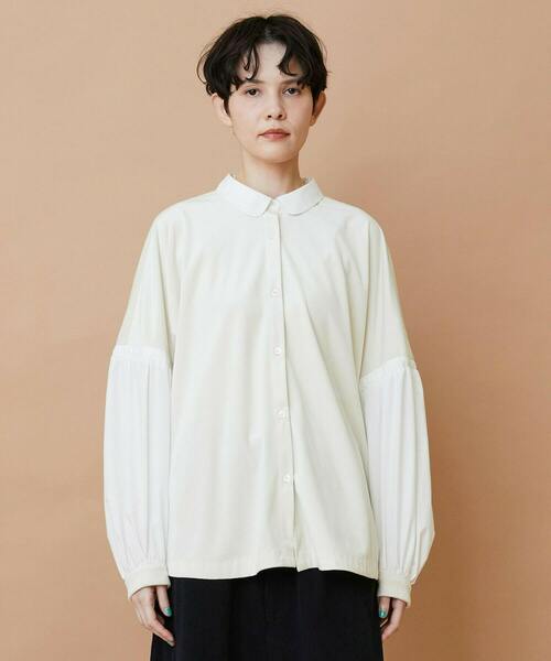 FRAPBOIS（フラボア） ブラウス シャツ ベルベットシャツ レディース