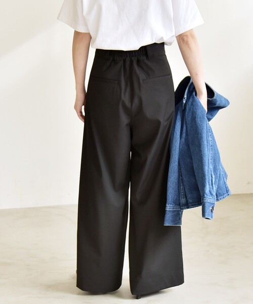 quaranciel ワイドパンツ パンツ quaranciel:「洗濯機可能」ハイ