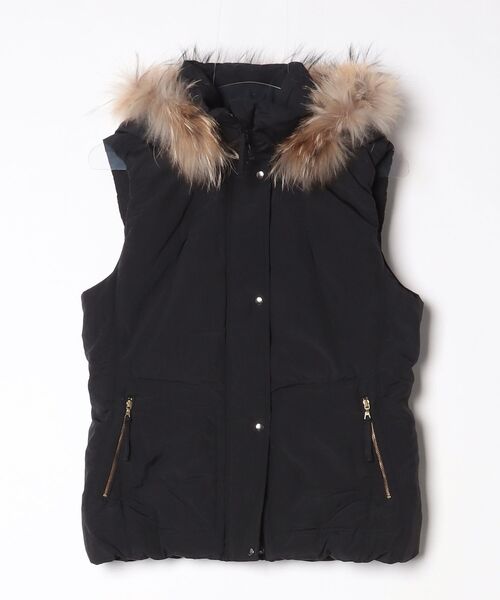   未使用 ダウンベスト M PLST（プラステ） ダウンベスト M ブラック レディース : ZOZOTOWN