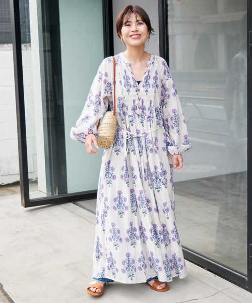 NE QUITTEZ PAS!（ヌキテパ） 長袖ワンピース MEDIUM ネイビー