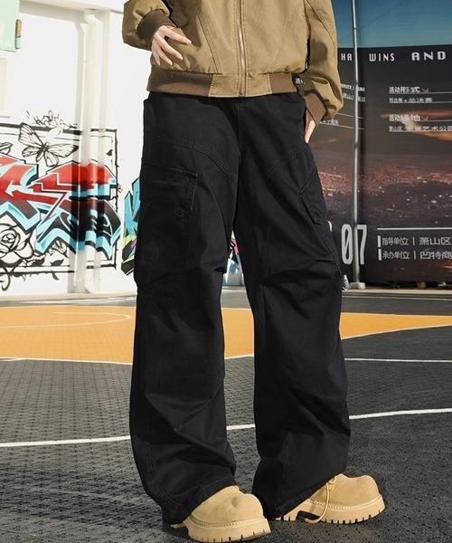 Ressaca（レサーカ） ワイドパンツ カーゴパンツ ギャザーワイドカーゴ