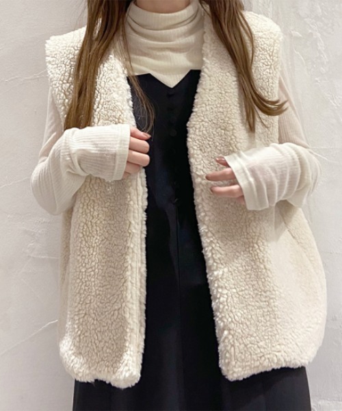 「flower」 ベスト FREE ベージュ レディース_画像5