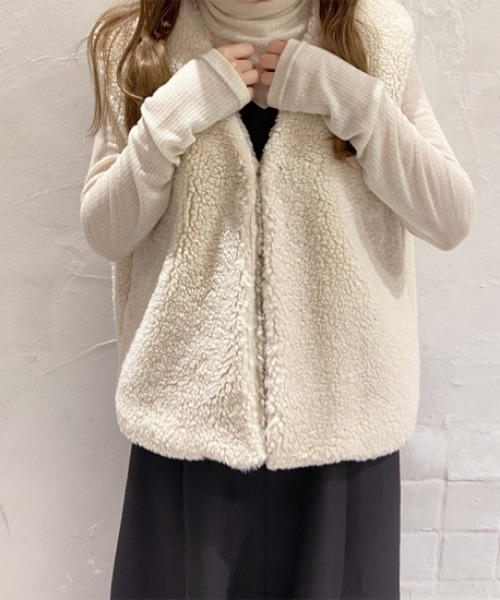 「flower」 ベスト FREE ベージュ レディース_画像6