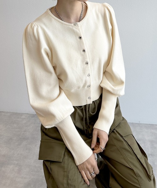 「w closet」 ニットカーディガン FREE ブラック レディース_画像3