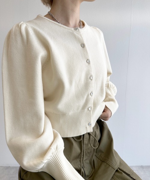 「w closet」 ニットカーディガン FREE ブラック レディース_画像9