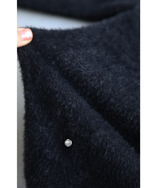 「CAWAII」 ニットカーディガン FREE ブルー レディース_画像5