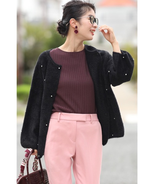 「CAWAII」 ニットカーディガン FREE ブルー レディース_画像9