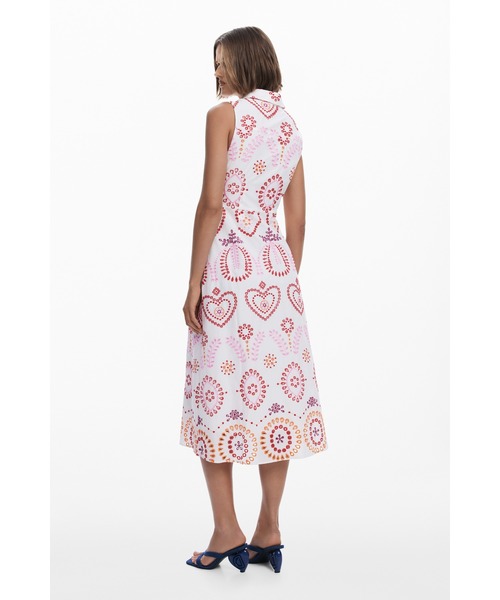 「Desigual」 ノースリーブワンピース S ホワイト レディースの画像