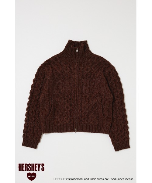 MOUSSY（マウジー） カーディガン HERSHEY'S ZIP UP KNIT カーディガン