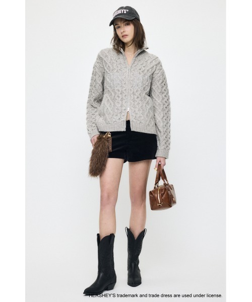 MOUSSY（マウジー） カーディガン HERSHEY'S ZIP UP KNIT カーディガン