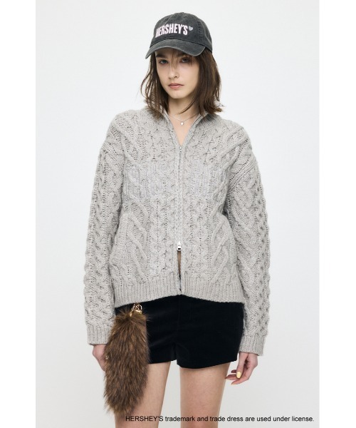 MOUSSY（マウジー） カーディガン HERSHEY'S ZIP UP KNIT カーディガン