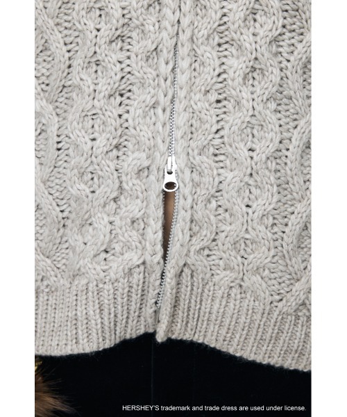 MOUSSY（マウジー） カーディガン HERSHEY'S ZIP UP KNIT カーディガン