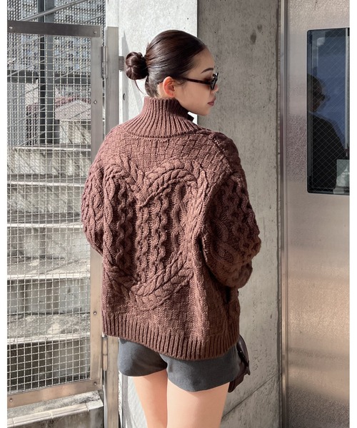 【新品、未使用】moussy カーディガン MOUSSY | FANCY YARN BI COLOR カーディガン (カーディガン ) |SHEL