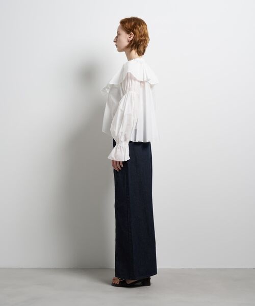 LANVIN en Bleu ブラウス シャツ ギャザーフリルブラウス レディース