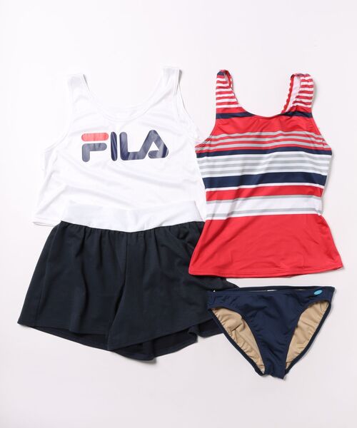 【新品】FILA フィラ 水着4点セット　M 9号　ビキニ　ショートパンツ フィラ ラッシュガード 4点セット FILA ショートパンツ 水着 9号M