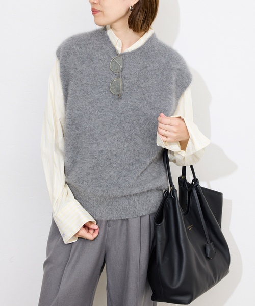 SLOBE IENA（スローブイエナ） ニットベスト FREE ブラウン レディース