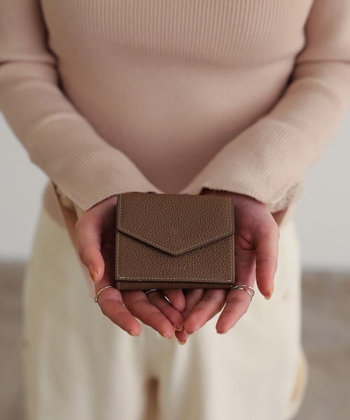 財布 バイカラー 三つ折りミニ財布 本革 トゴレザー レディース メンズ