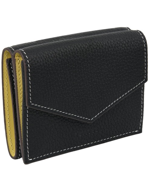 財布 バイカラー 三つ折りミニ財布 本革 トゴレザー レディース メンズ