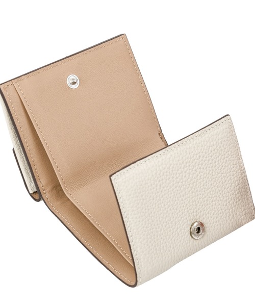 財布 バイカラー 三つ折りミニ財布 本革 トゴレザー レディース メンズ