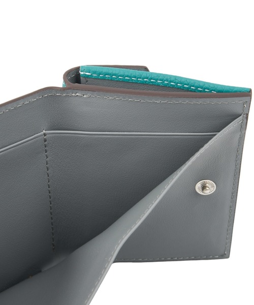 財布 バイカラー 三つ折りミニ財布 本革 トゴレザー レディース メンズ