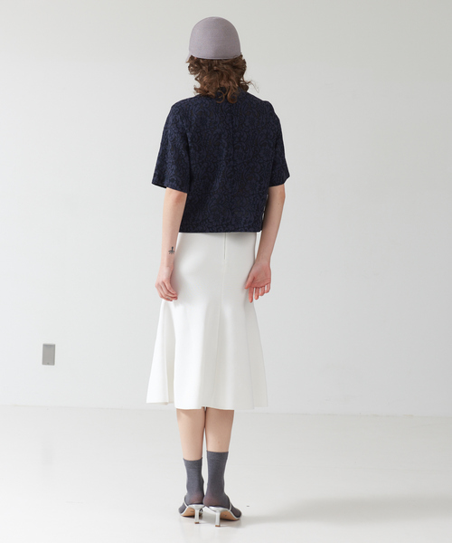 「DESIGNWORKS」 ニットスカート 38 ホワイト レディース_画像7