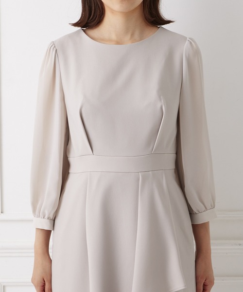 「AIMER」 7分袖ワンピース MEDIUM ベージュ レディース_画像6