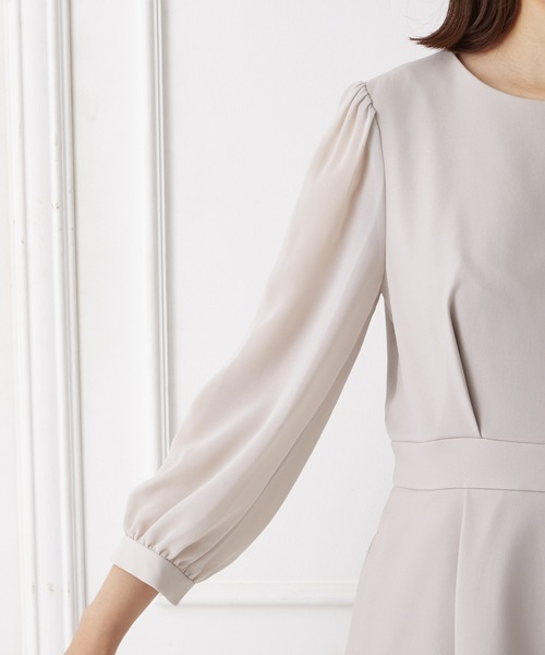 「AIMER」 7分袖ワンピース MEDIUM ベージュ レディース_画像8