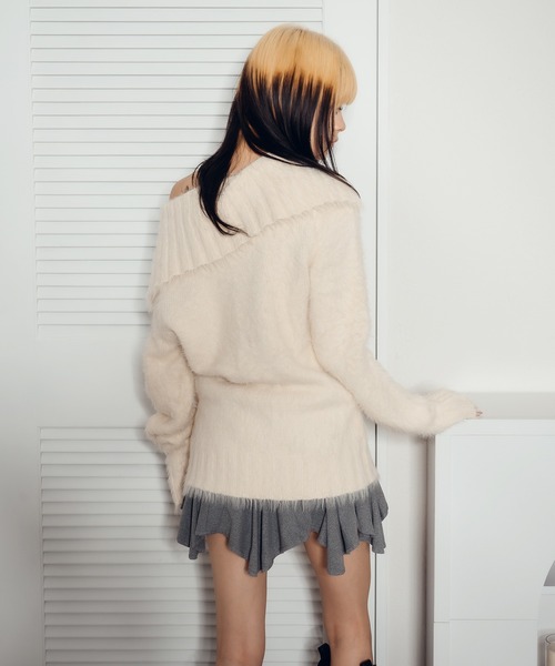 「sedacle girl」 ニットカーディガン FREE アイボリー レディース_画像5