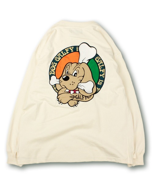 「GALFY」 長袖Tシャツ L オフホワイト メンズ_画像5