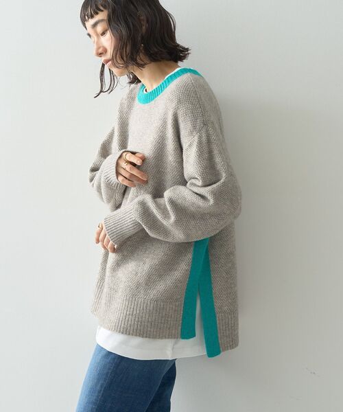 「AMERICAN HOLIC」 長袖ニット M モカ レディース_画像7