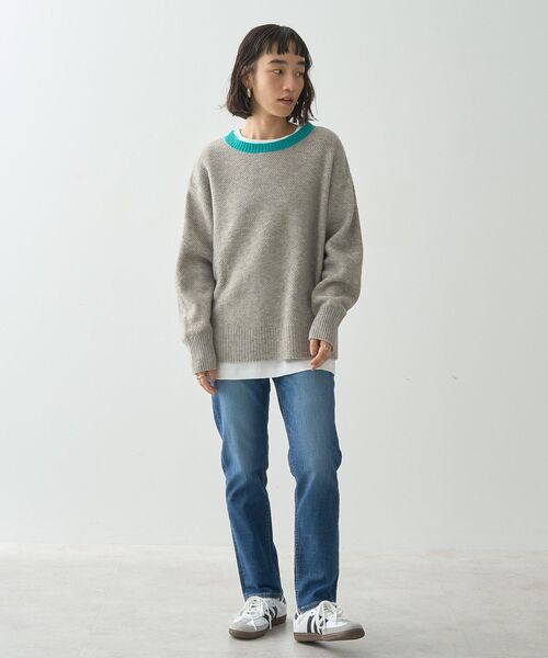 「AMERICAN HOLIC」 長袖ニット M モカ レディース_画像8