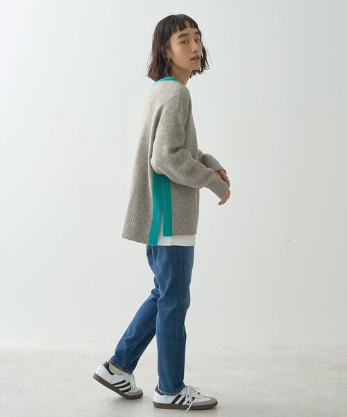 「AMERICAN HOLIC」 長袖ニット M モカ レディース_画像9