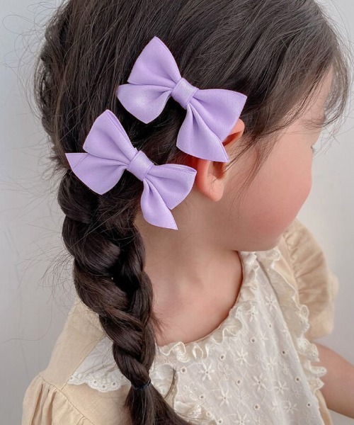 shoppinggo ヘアピン ヘアピン2個セット リボン ヘアアクセサリー ヘア