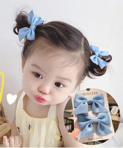 shoppinggo ヘアピン ヘアピン2個セット リボン ヘアアクセサリー ヘア