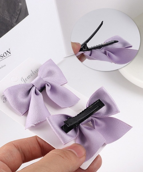 shoppinggo ヘアピン ヘアピン2個セット リボン ヘアアクセサリー ヘア