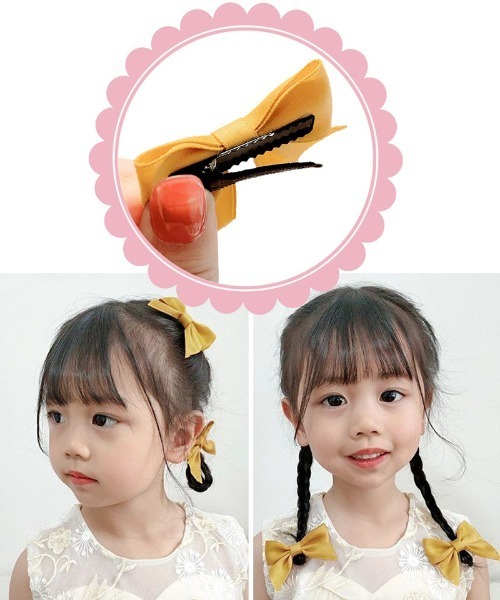 shoppinggo ヘアピン ヘアピン2個セット リボン ヘアアクセサリー ヘア
