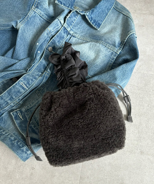 「DouDou」 ハンドバッグ FREE グレー レディース_画像3