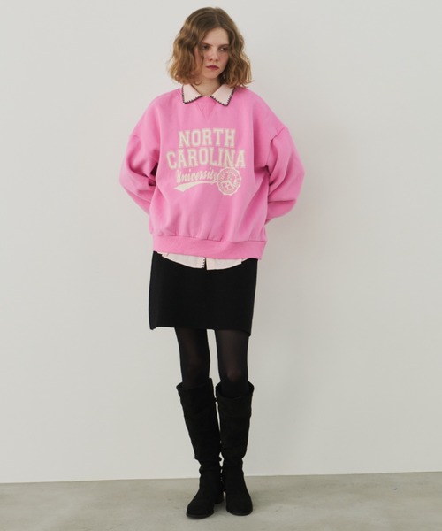 「Unitage」 スウェットカットソー FREE ピンク レディース_画像9