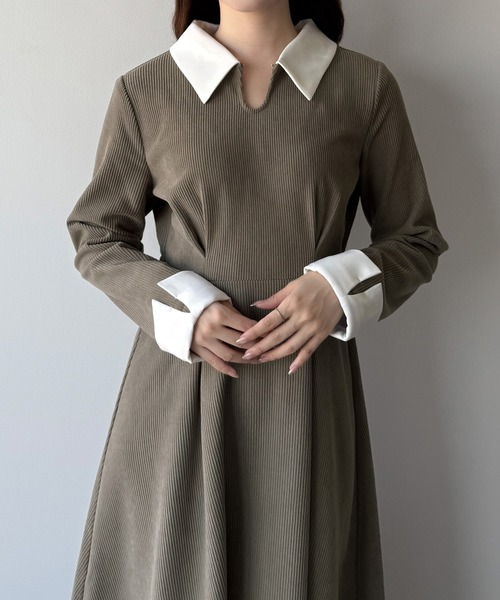 「mipiarl」 長袖ワンピース SMALL ブラック レディース_画像8