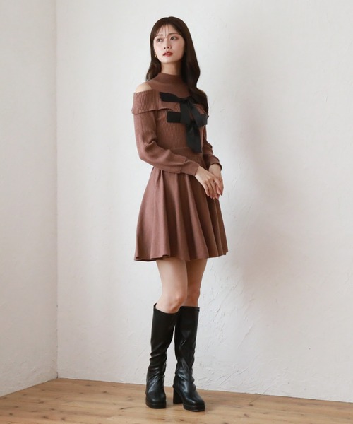「Cheek」 ニットワンピース MEDIUM アイボリー レディース_画像5