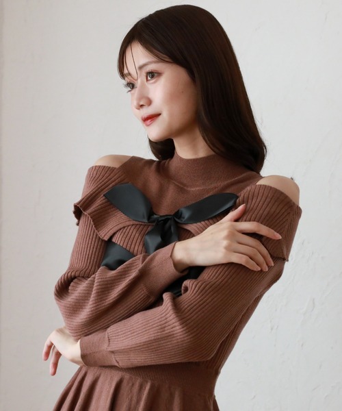 「Cheek」 ニットワンピース MEDIUM アイボリー レディース_画像9