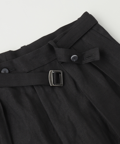 m's braque（エムズブラック） パンツ m's braque BELTED TACK BAGGY
