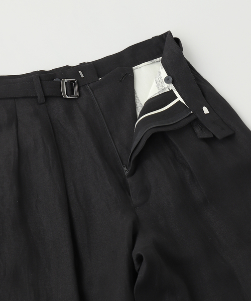 m's braque（エムズブラック） パンツ m's braque BELTED TACK BAGGY