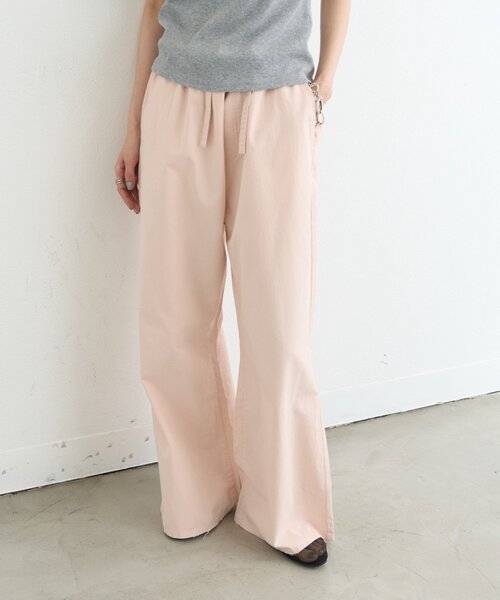 ワイドパンツ ジーンズ デニム デニムパンツ 「美脚見え/3サイズ展開」柔らかルーズフレアイージーデニム レディースの画像