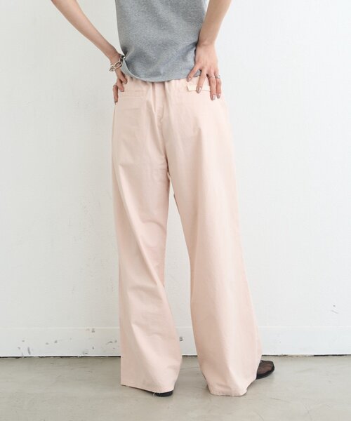 ワイドパンツ ジーンズ デニム デニムパンツ 「美脚見え/3サイズ展開」柔らかルーズフレアイージーデニム レディースの画像