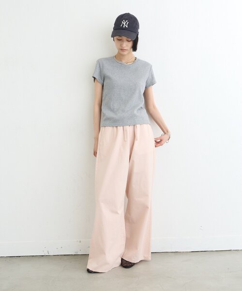 ワイドパンツ ジーンズ デニム デニムパンツ 「美脚見え/3サイズ展開」柔らかルーズフレアイージーデニム レディースの画像