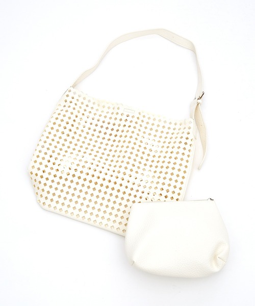 ショルダーバッグ バッグ an meets zakka ダイヤパンチングシボ合成