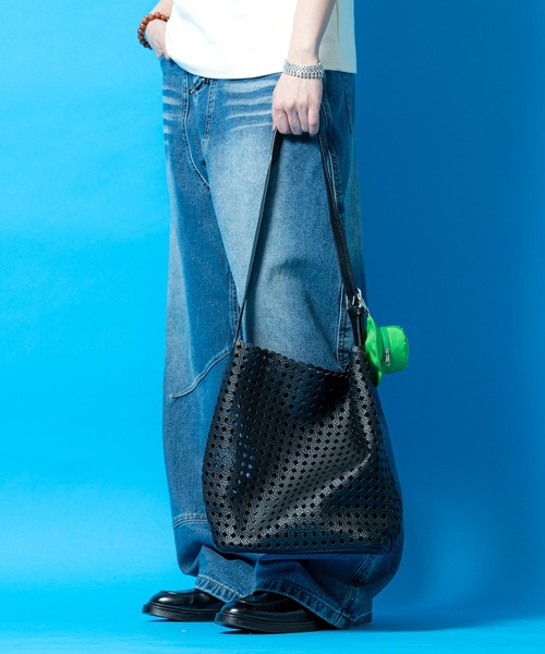 ショルダーバッグ バッグ an meets zakka ダイヤパンチングシボ合成