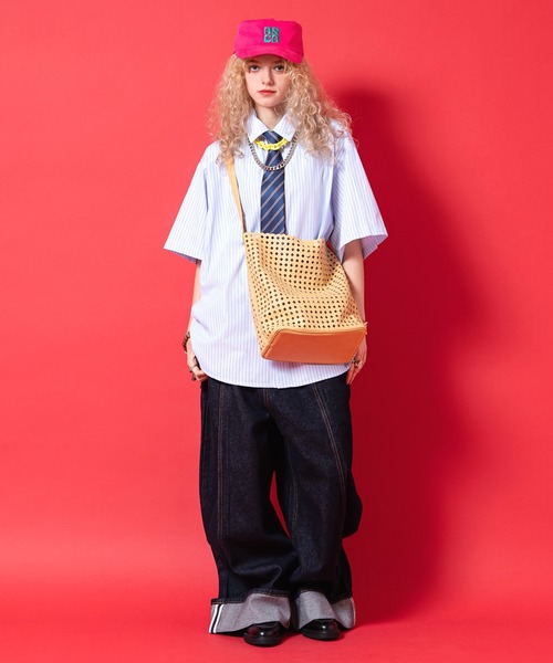 ショルダーバッグ バッグ an meets zakka ダイヤパンチングシボ合成