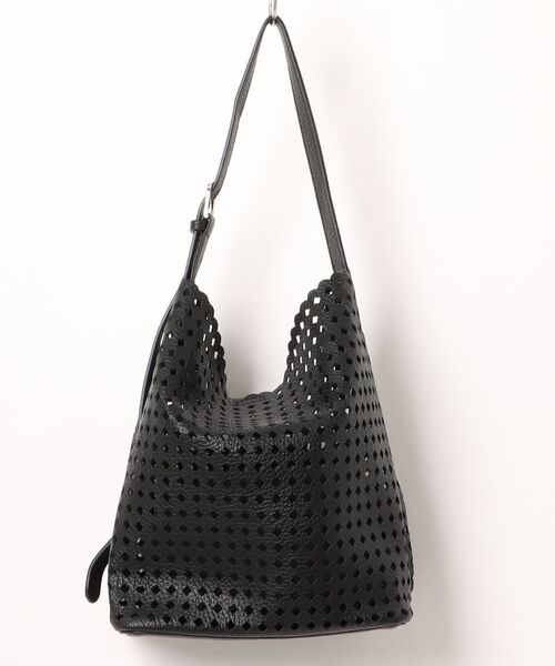 ショルダーバッグ バッグ an meets zakka ダイヤパンチングシボ合成
